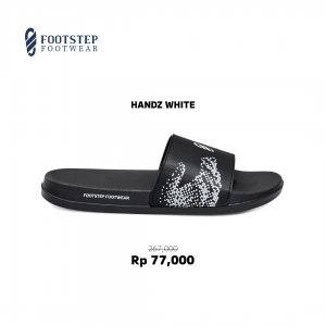 (Clearance Sale) Sandal Slide Handz Black White